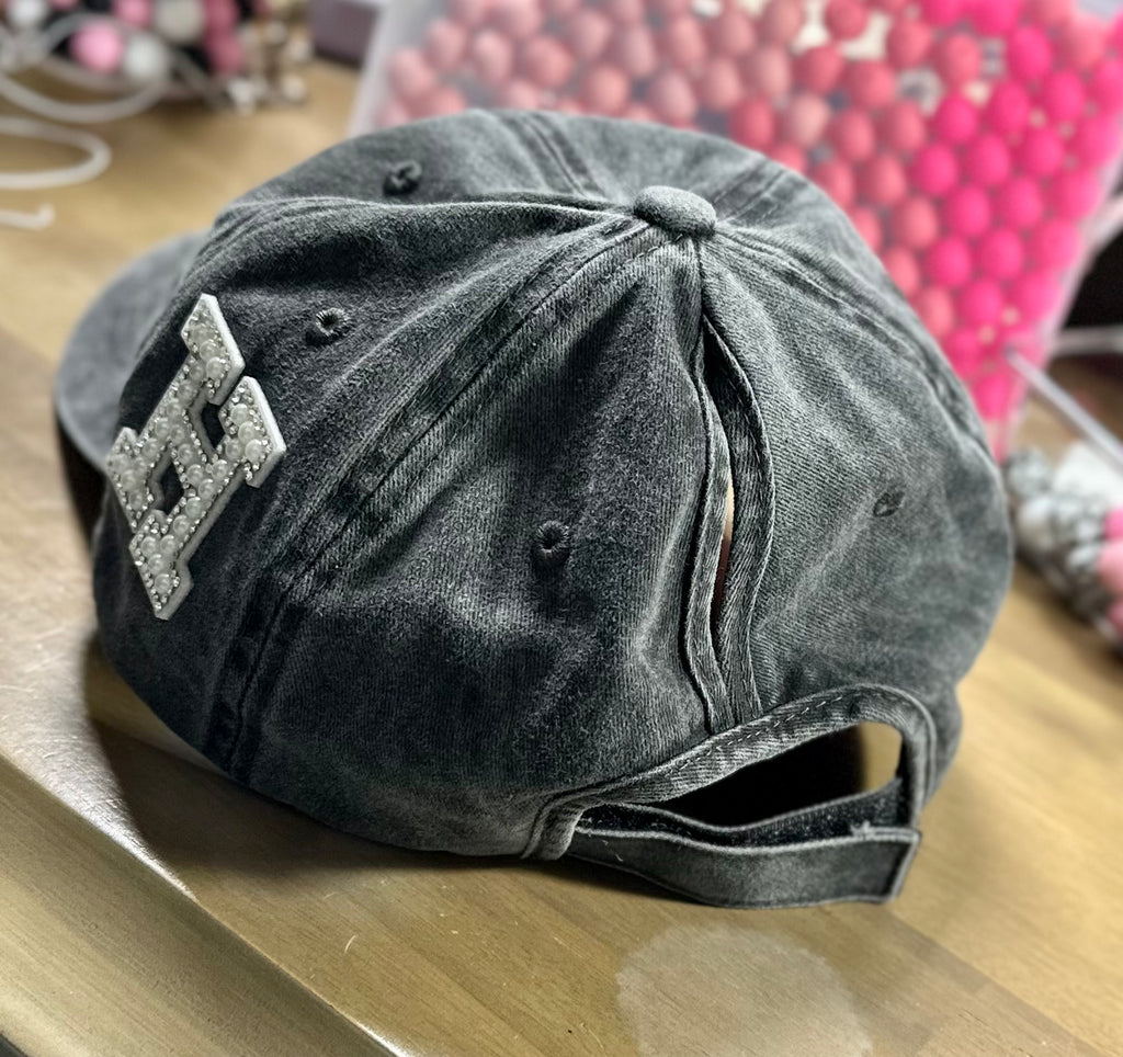 Ponytail Initial Hat